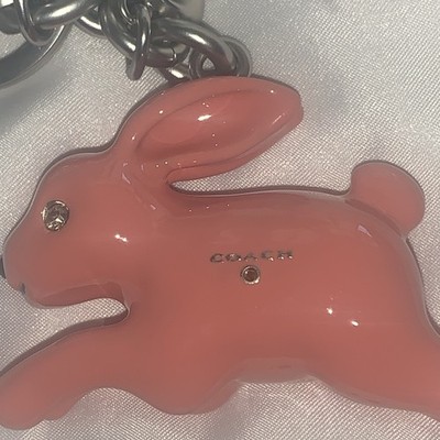Coach New York Bunny Pink Taschenanhänger Neu mit Etikett Limited Edition   