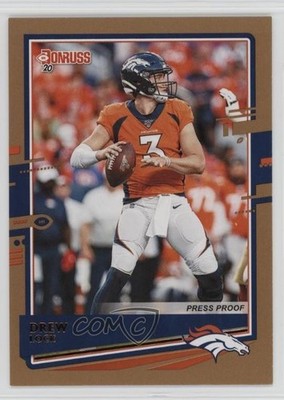 2020 Panini Donruss Photo Variation Press Proof Bronze Drew Lock #87 0t2