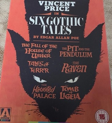 Arrow Video Six Gothic Tales Collection Edgar Allen Poe, Vincent Price