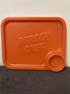 Burger Chef Tray Heavy Plastic Kids Tray New Old Stock Never Used Mint
