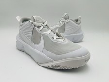 Nike Team Hustle D 10 Youth Kids Size 5Y GS White Gray Basketball Shoes cw6735