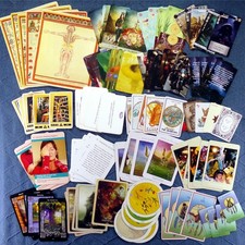 100 Cards: Mixed Tarot Card Sampler Lot Oracle Healing Spirit Art Vintage/Modern
