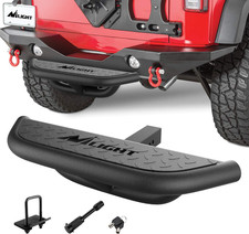 Hitch Step with 2" Hitch Receiver Rear Bumper Guard Protector Compatible with Ca