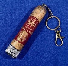Handmade Custom Wooden Cigar Keychain Ornament - ROOM 101 PAYBACK