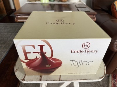 New Emile Henry Tajine Red Ceramic 11  27cm 2 Qt Made In France with Lid