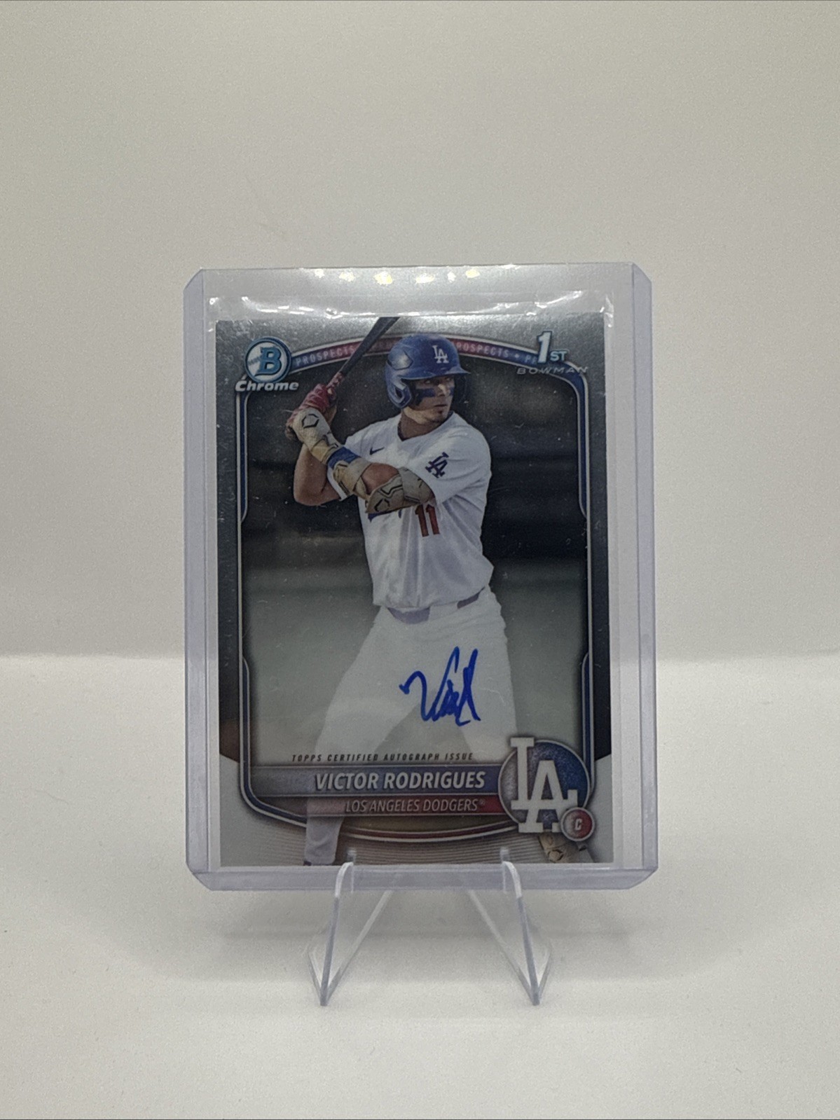2025 Bowman - Chrome Prospect Autographs Victor Rodrigues #CPA-VR (AU, RC)