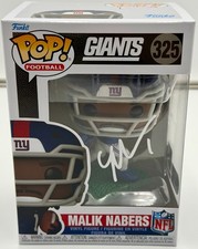 🔥Malik Nabers Signed Funko Pop New York Giants Pro Bowl WR PC COA w/protector🔥