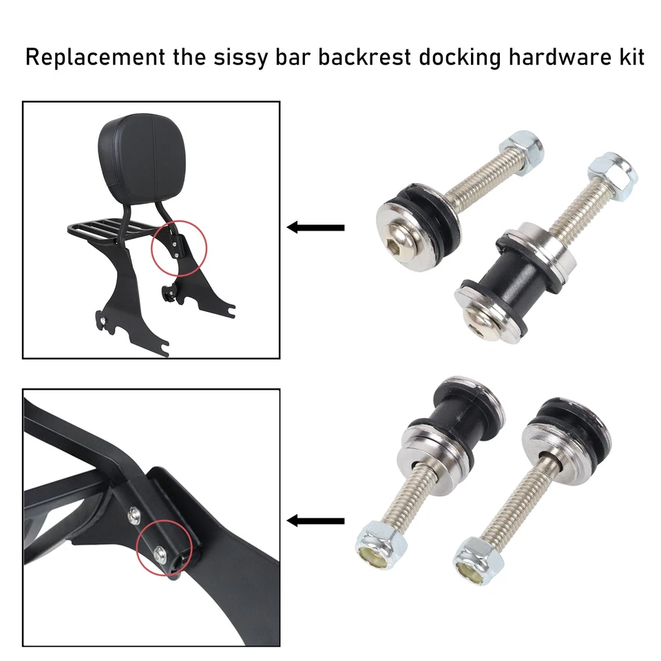 Sissy Bar Docking Hardware Kit Mounting Bolt Fit For Harley Sportster XL883 1200 Foto 2 de 4
