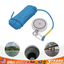 4000LBS Strong Pulling Force Double Sided Magnet Fishing Kit with Rope+Case