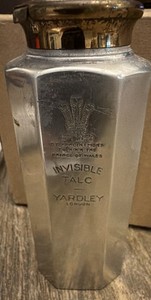 Antique Yardley London Prince of Wales Invisible Talc Tin Made In England