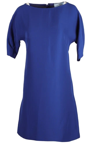 MINI ABITO PRADA BLU CREPE IT 40 UK 8