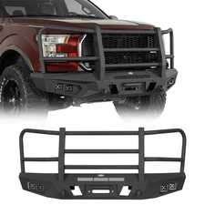 Offroad Front Bumper w/ Grille Guard & Winch Plate Fit Ford 2015-2017 Ford F-150
