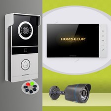 HOMSECUR 7" HD Video Door Phone Call Intercom Door Unlock Monitoring Security