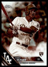 2016 Topps Chrome Sepia Refractors Corey Seager Rookie Los Angeles Dodgers #150