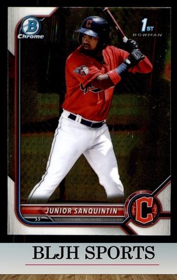 2022 Bowman #BCP-80 Junior Sanquintin Cleveland Guardians RC (2A9)