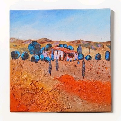 Toscana Landhaus Leinwandbild Struktur Bernhard Gerner 30 X 30 cm 