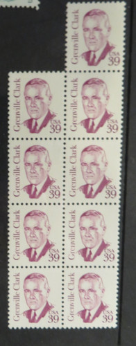 US Stamp Scott #1867, 39c, Grenville Clark 9 Stamps NH - Value $3.51