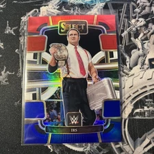 2024 Panini Select WWE Red & Blue Silver Prizm #91 IRS Wrestling Card
