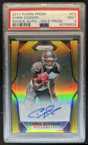 2017 Panini Prizm Chris Godwin Auto Gold RC #/10 Buccaneers PSA 9 Rookie
