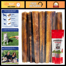 Jumbo Bully Sticks for Dogs - Natural Beef Chews, Low-Odor, Rawhide-Free, Long L