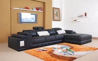Ecksofa Leder Sofa Couch Polster Eck Sitz Wohnlandschaft Garnitur L-Form Sofas