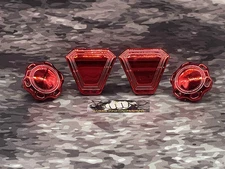 Red Chrome Full Size Visor (Display Only) Replica/Speed/Flex Compatible