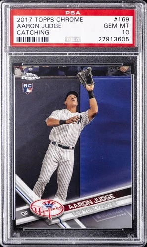 2017 TOPPS CHROME #169 AARON JUDGE ROOKIE RC PSA 10