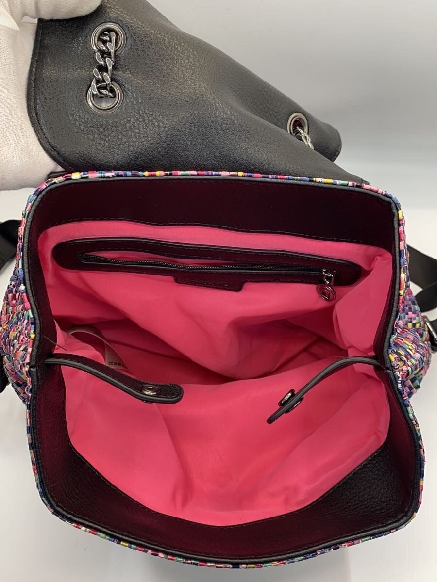 Desigual Backpack Used Multicolor Polyester Sligh… - image 6