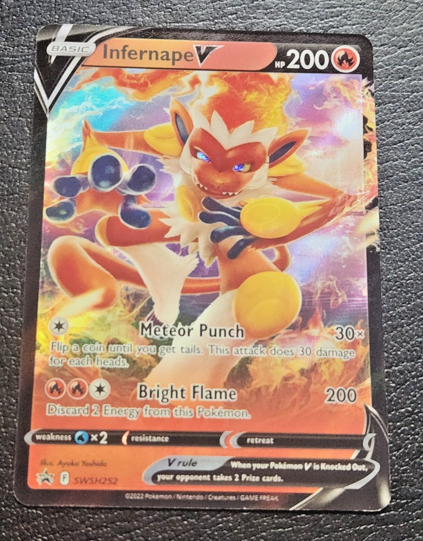Infernape V SWSH252 Black Star Promo - Pokemon TCG Card ( Sword & Shield NM )
