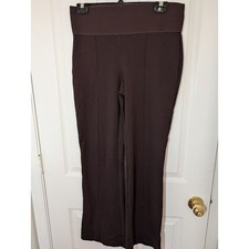 Diane Gilman DG2 Brown Pull On Boot Cut Stretch Pants Womens Medium M