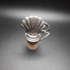 Scallop Shell Metal Cork Bottle Stopper Seashell
