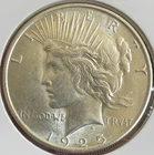KEY DATE! 1925 S Peace Silver Dollar ~ WAS GRADED MS BUT REMOVED FROM HOLDER