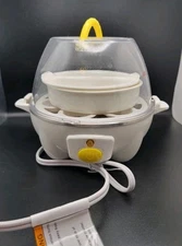 Ambiano Electric Egg Cooker Omelette Steamer Poached Boil 6 Eggs, White Yellow 