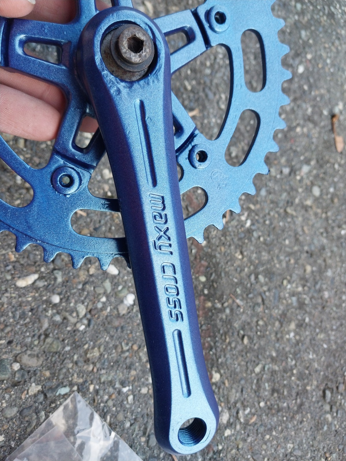 Vintage Old School 1980s Sugino 170mm Maxy Cross Aluminum Crankset BMX Japan