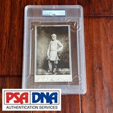 ROBERT E LEE * PSA * Autograph Cut Signature CSA General CDV Signed Confederate