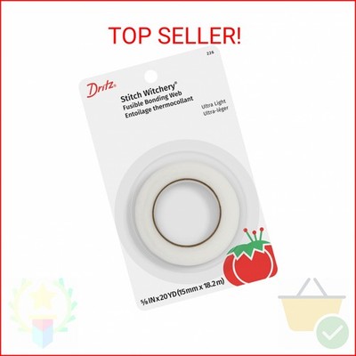 Dritz 226 Stitch Witchery, Ultra Light Weight, 5/8-Inch X 20-Yards, White