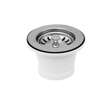 Whitehaus Collection 2 Inch Basket Strainer for Kitchen Sink  Blue