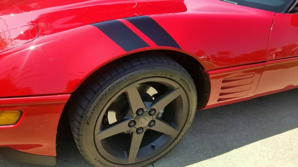 CORVETTE GUARDABARROS RAYAS se adapta a todos los C4 1984 (lado izquierdo y derecho) Gunner Graphics Foto 2 de 4