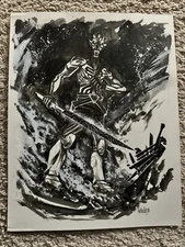original comic art commission Alessandro micelli Darth Maul 11x14 Dark Saber