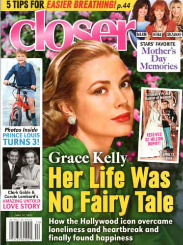 CLOSER Magazine 17 mai 2021 Grace Kelly Prince Louis Clark Gable Carole Lombard - Photo 1/2
