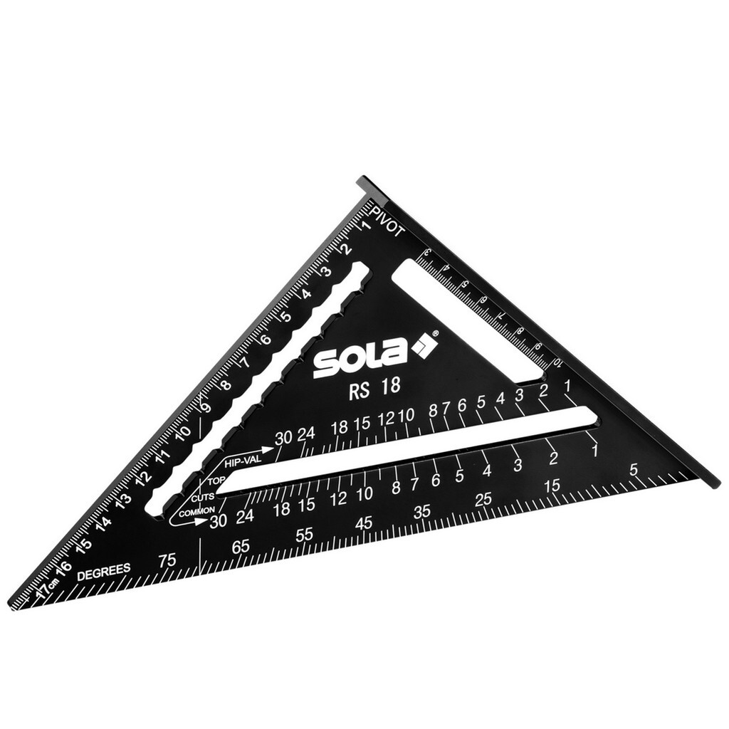 Schwarz Sola - Rs 18-5In1 Zimmermannswinkel - Anschlagwinkel 18 Cm - Robuster Schreinerwinkel Aus Aluminium - Bild 3