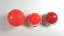 Vintage Bouncy Ball Lot Of 3 80's 90's Orange Pink Red Made In Taiwan