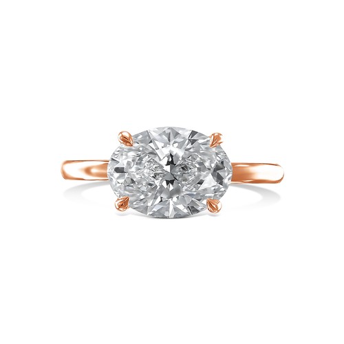 Anello di fidanzamento diamanti VVS2 colore F 2 Ctw creato in laboratorio oro bianco 14k IGI CVD - Foto 4 di 8
