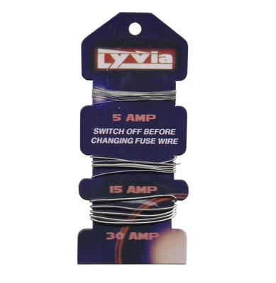 LYVIA Fuse Wire Card 5A 15A 30A For Fuse box / Consumer Unit 5, 15 and 30 Amp