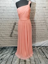 F139 ALFRED SUNG D691 SZ 10 APRICOT $250  FORMAL PARTY DRESS GOWN