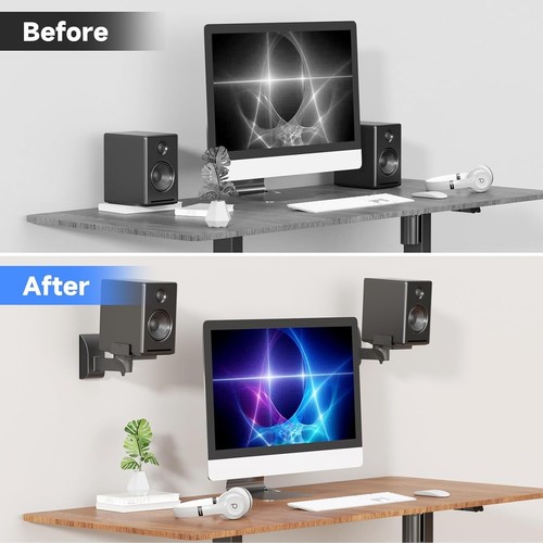 Suptek Dual Speaker Wall Mounts, Surround Sound Stands, Universal, SPM201 - Picture 3 of 11