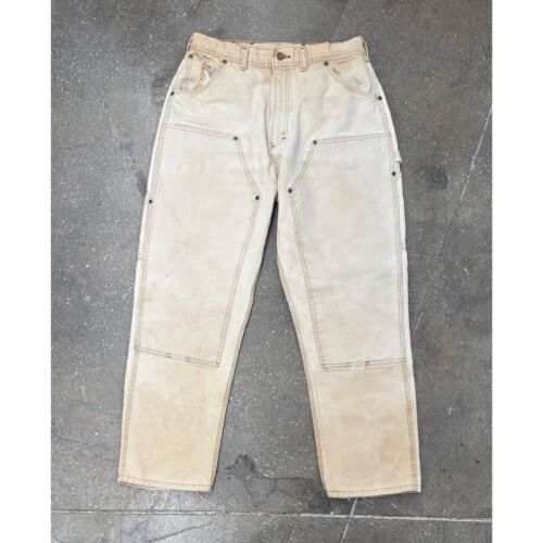 Vintage 60s 70s Key Imperial Faded Double Knee Workwear Carpenter Pants 32 Talon