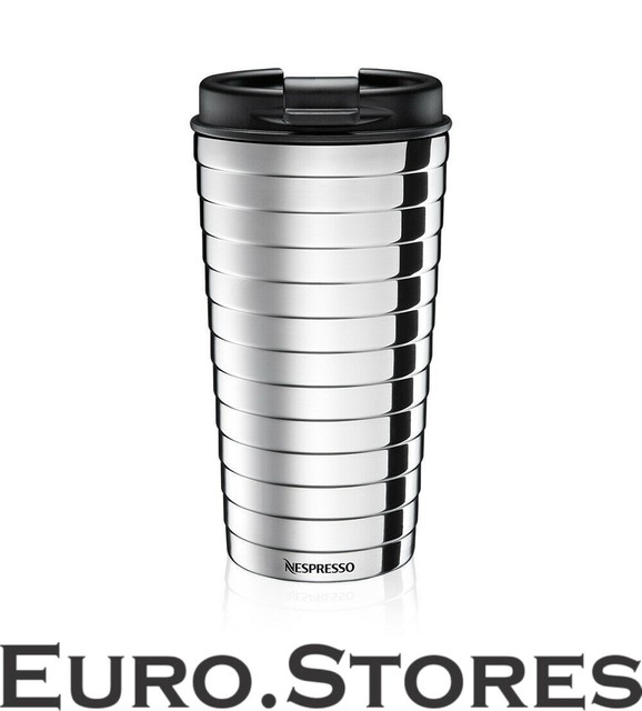 NESPRESSO Travel Mug Coffee Cup Stainless Steel Silver 345 Ml Themos