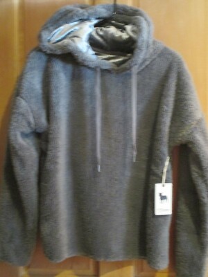 NWT WOMEN'S S PJ SALVAGE STEP OUT Grey COZY FURRY