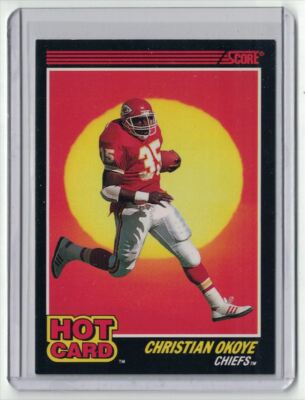 1990 Score Hot Card Christian Okoye Kansas City Chiefs #7 | eBay